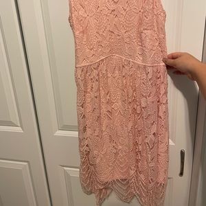 Short Sleeve Lace Dress